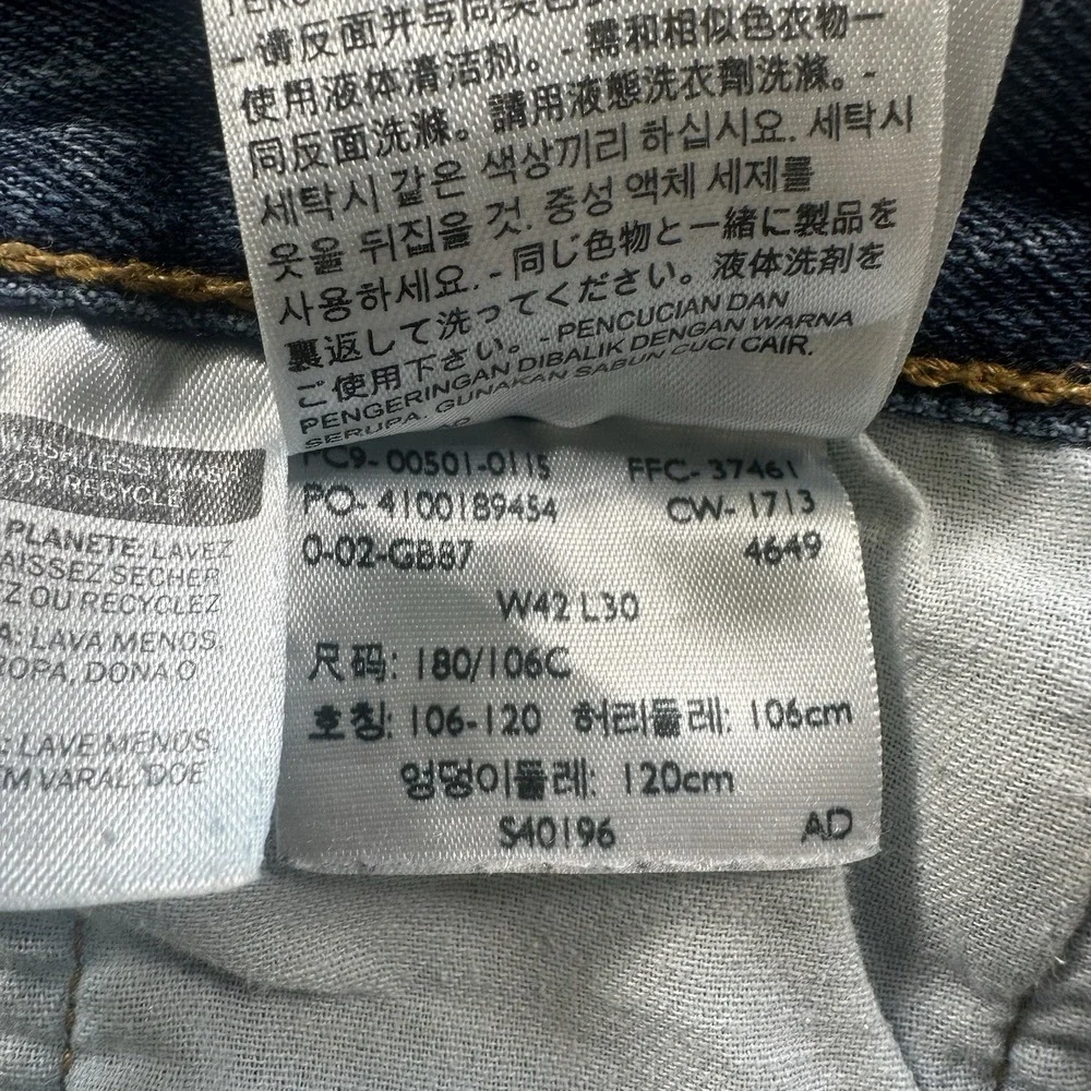 Levi's 501 Denim‎ Jeans Mens 42x30 Button Fly